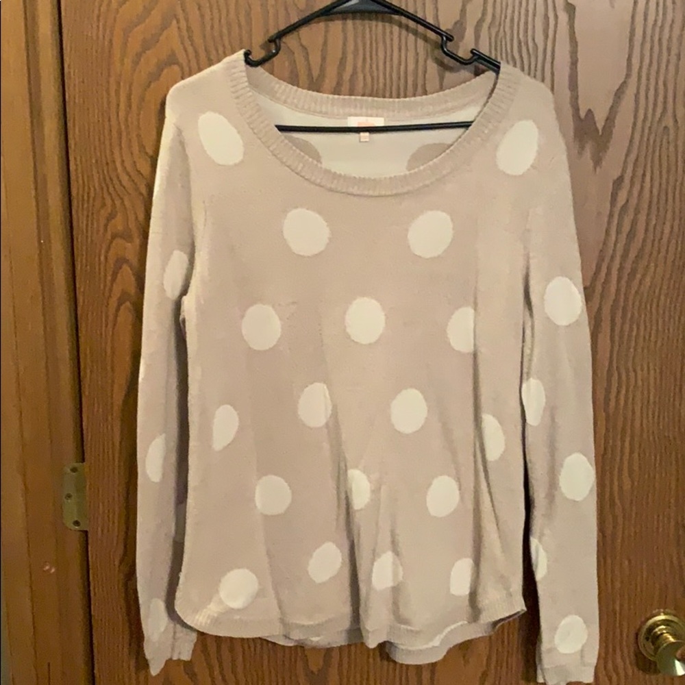 Tan Polka Dot Sweater
